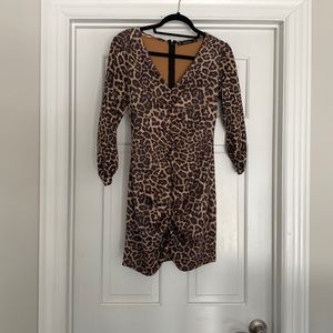 Zara cheetah long sleeve dress